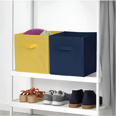 Foldable Canvas Storage Box (Random Color)