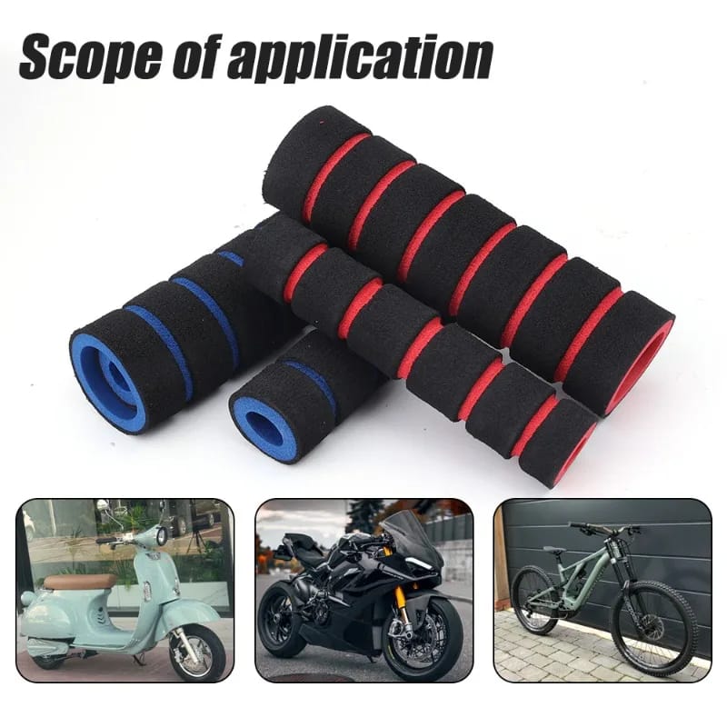 4pcs/Set Universal Grip Comfort Foam Handle Bar Motorcycle, Bicycle | motorcycle handle foam grip - Blue
