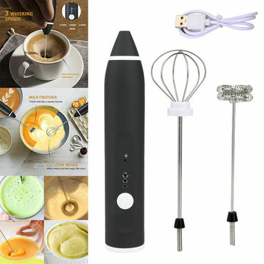 Rechargeable Coffee Beater (Big Box) | 2-in-1 Coffee & Egg Beater | 3-Speed Electric Frother & Mixer