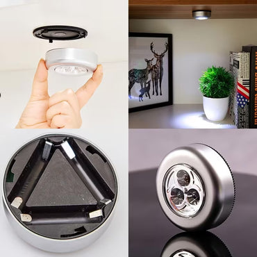 LED Tap Light Self Adhesive | Battery Power Cabinet Light | Tap Touch Night Lamp (1 Piece)