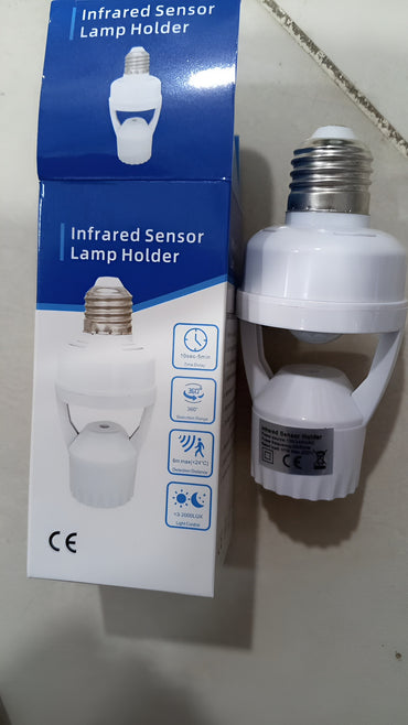 Infrared Motion Sensor Lamp Holder – 360° Smart Light Socket with Automatic On/Off Detection