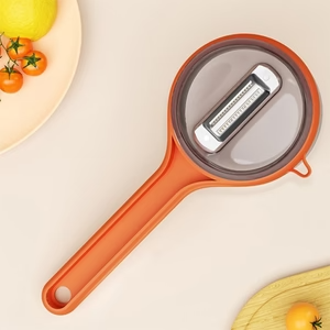 Multi‑Functional Vegetable & Fruit Peeler | With Integrated Storage Container | Easy Kitchen Tool - 7 inches (Random Colour)