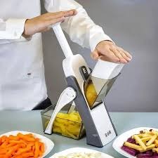 Mandoline Slicer | Safe Adjustable Vegetable Cutter | Multi‑Purpose Kitchen Chopper & Manual Grater ( Random Colour )