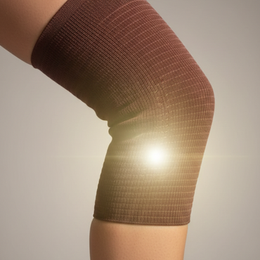 1 PC JAF Elasticated Knee Support Deluxe Knee Brace – Comfortable Compression Support (Large)