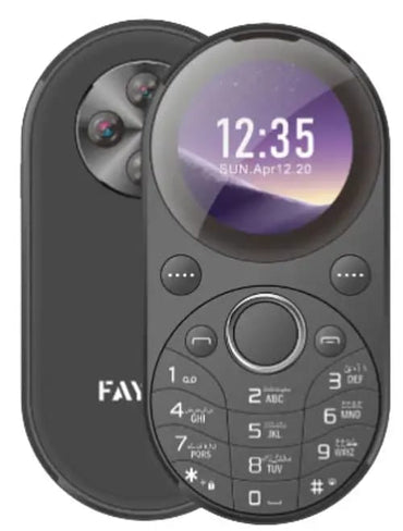 FAYWA DIAMOND – 1.39'' Round IPS Display, Dual SIM, 1200mAh Battery, Smart Camera, Wireless FM, Type-C Charging & PTA Approved Mobile(random colour)