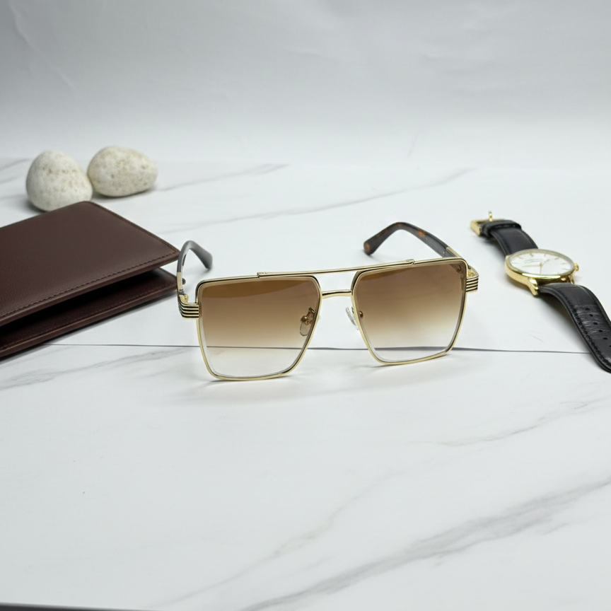 Luxury Square Black Gradient Sunglasses for Men & Women