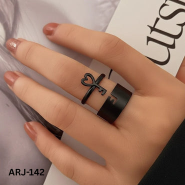 ARJ-142 Lock And Key Ring Stylish Durable Functional Design For Secure Use And Everyday Carry Convenience ARJ-142 Lock And Key Ring Stylish Durable Functional Design For Secure Use And Everyday Carry Convenience Adjustable Size - Black