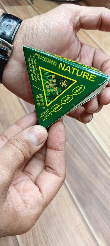 Nature Green Herbal Isatis Indigotica Shampoo Bar – Anti-Dandruff & Hair Care Soap