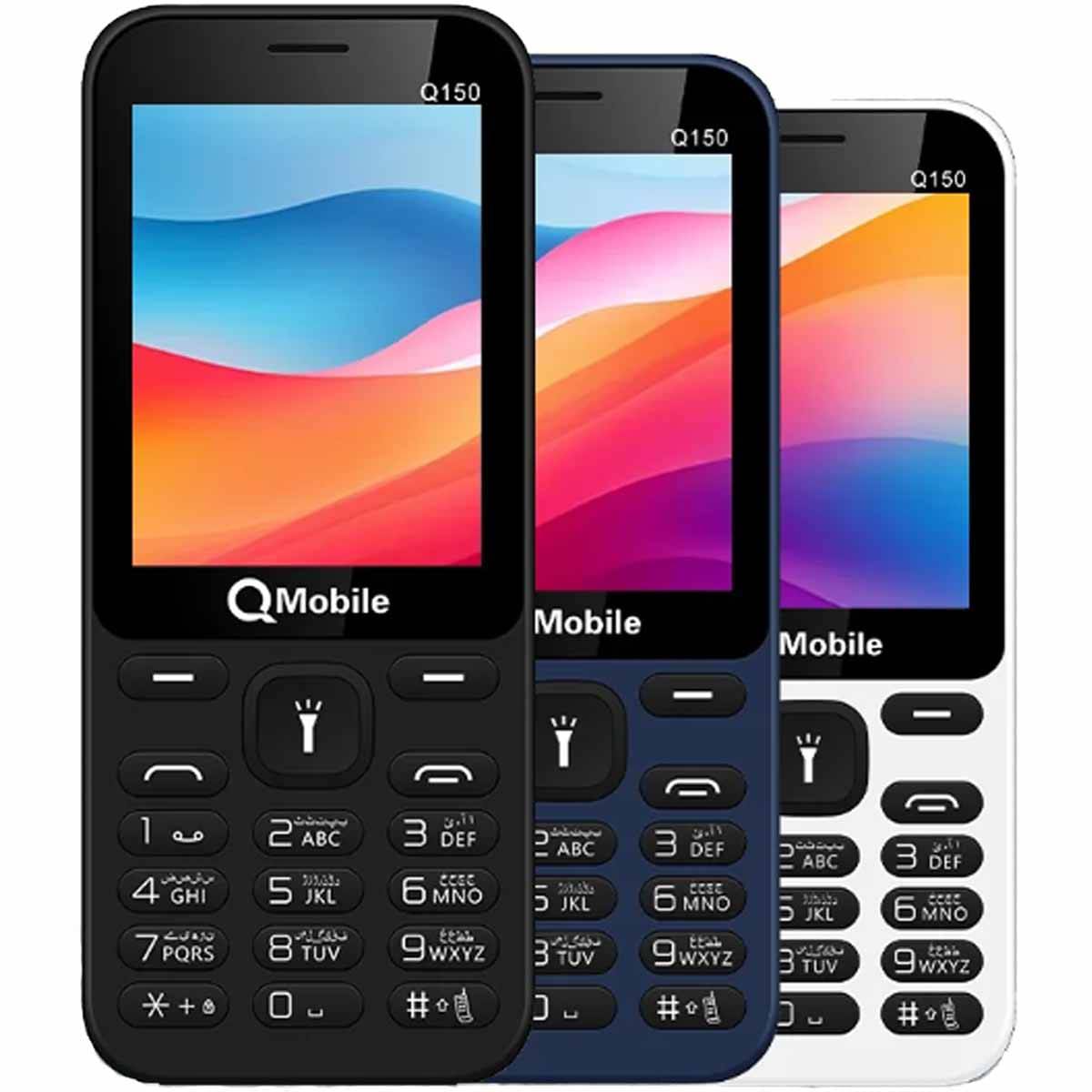 QMobile Q150 2.4 inches LED – Dual SIM PTA Approved, 1000 mAh Long Battery Life, Classic Keypad Mobile (Random Color)
