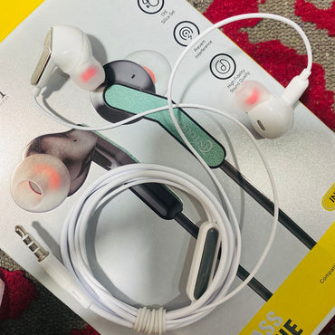 Intouch INT‑28 Super Bass Wired Earphones | 3.5mm Jack | Universal Compatibility