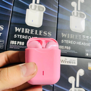 i9S Pro Wireless Stereo Headset | TWS Technology | Bluetooth 5.0 | Noise Reduction | iOS & Android (Random Colour)