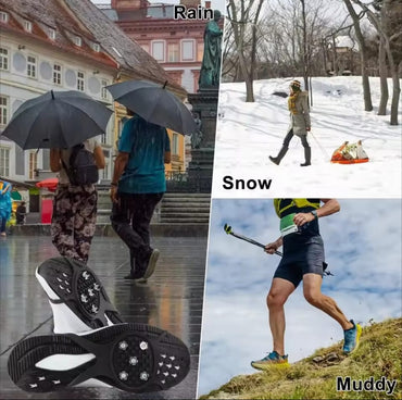 5 Studs Anti Skid Ice Snow Camping Walking Shoes Winter Safety Boots Universal Professional Climbing Crampons - 1 Pair