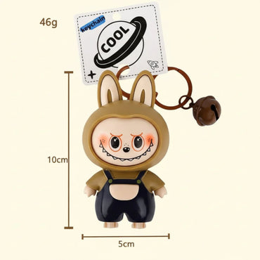 Labubu Face Changing Doll Toy | Mini Cartoon Keychain | Cute Style Decompression Toy | ( Random Color )