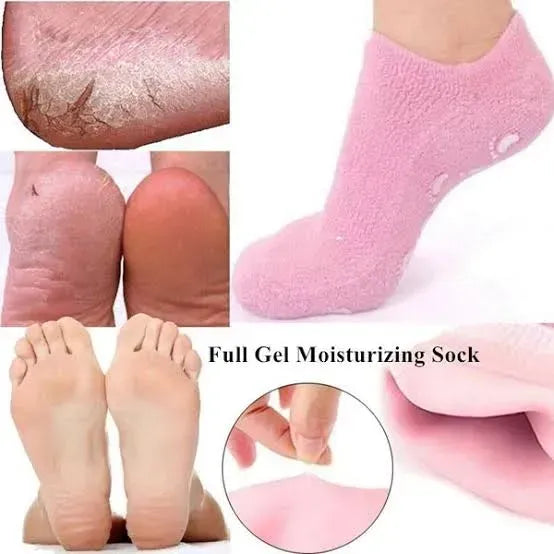 Moisturizing Spa Gel Socks Silicon Socks For Women Foot Care Spa Gel Socks pair (random colour)