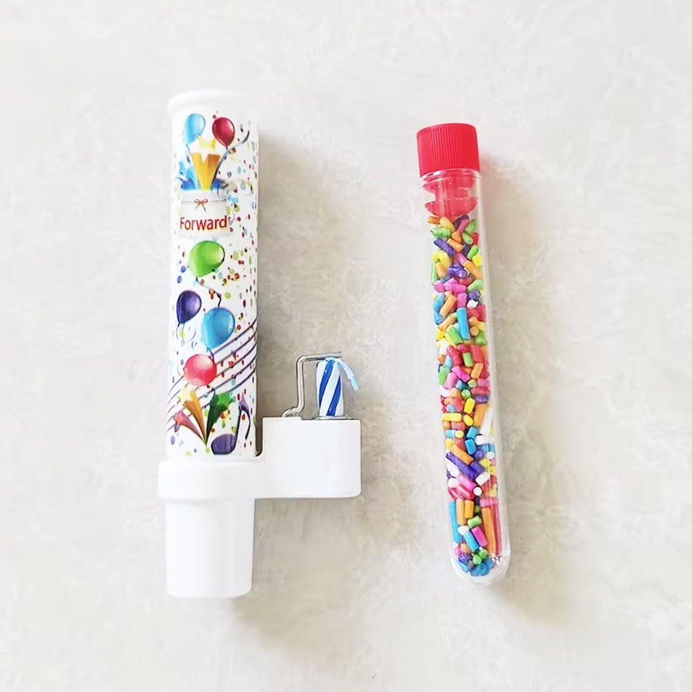 Musical Sprinkle Popper Cake Topper – Surprise Party Decoration