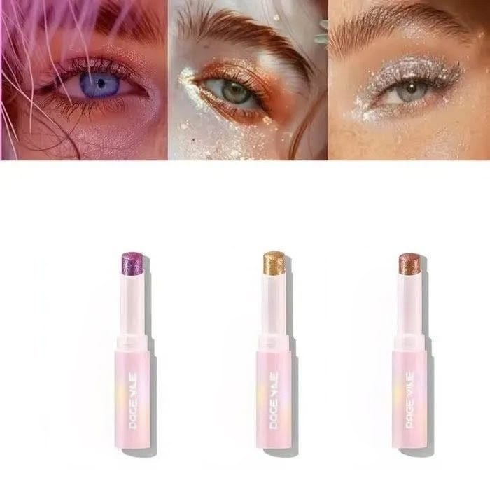Multipurpose Jelly Highlighter Stick – Creamy Glitter Eyeshadow, Lip Balm & Face Highlighter | Shade 1