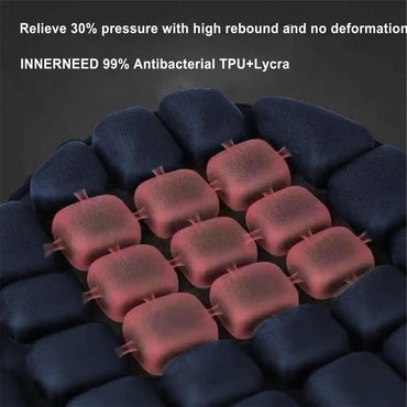 Motorcycle 3D Breathable Non-Slip Seat Cushion Pad – Pain Relief Comfort Cover for CD 70, CD 100, GS 150, GR 150, YBR and Similar Bike Seats