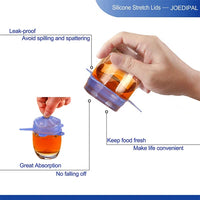 6pcs/set Silicone Lid Spill Stopper Universal Silicone Suction Lid-bowl Pan Silicone Cover Kitchen Pan Lids Cover Stopper Tools