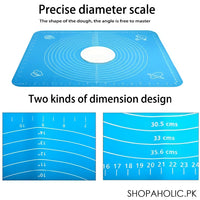 Silicone Baking Mat With Measurements Heat Resistant Cookie Sheet Oven Liner | Non Stick Flour Rolling Mat | Baking Mat Kneading Dough Pad (Random Color)