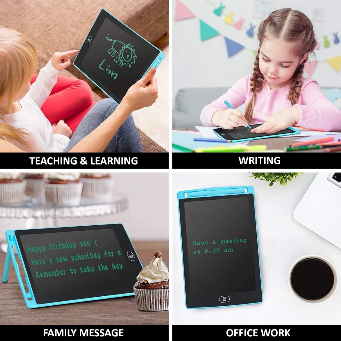 Hardbound MULTI COLOUR LCD Writing Pad LCD Tablet - 10