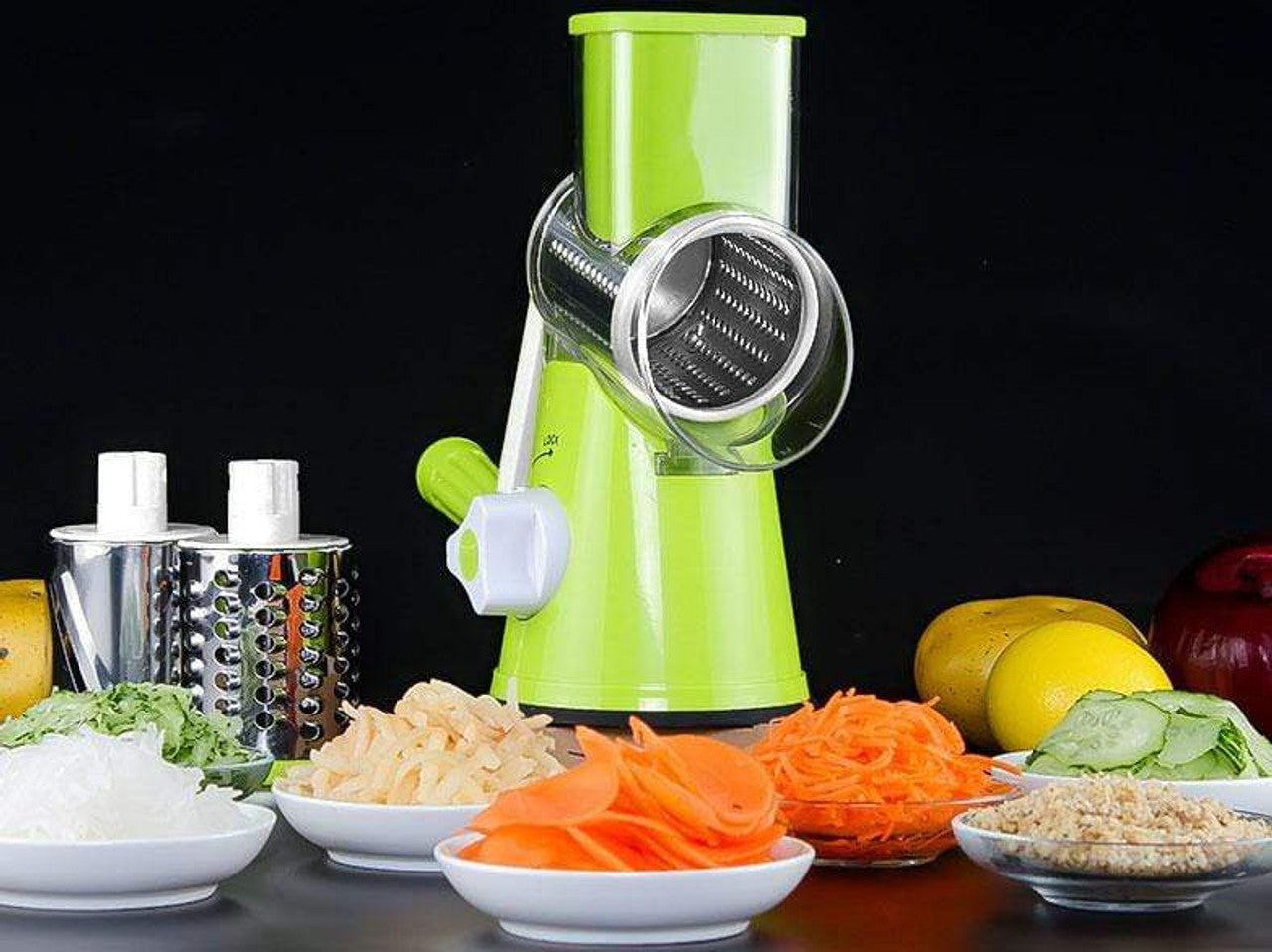 TableTop Drum Grater | Manual Vegetable Cutter Slicer & Grater | Multi-Functional Kitchen Gadget - High Quality (Random Color)