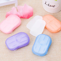 Portable Outdoor Travel Soap Paper Washing Hand Bath Clean Scented Slice Sheets Disposable Boxes Soap Mini Paper Soap - Each