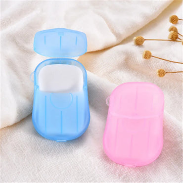 Portable Outdoor Travel Soap Paper Washing Hand Bath Clean Scented Slice Sheets Disposable Boxes Soap Mini Paper Soap - Each