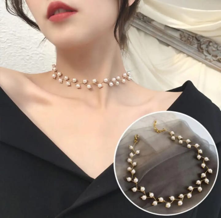 Zig Zag Black Choker With Earrings for girls