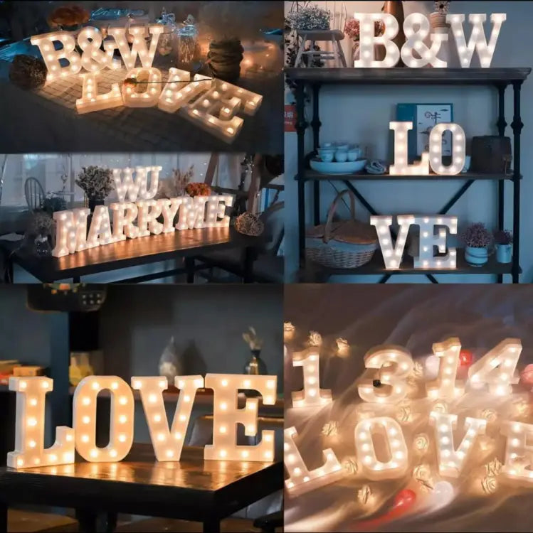 1pcs LED Alphabet Battery Operated All Led Letter A TO Z For Night Lights Wedding Birthday Party For Room and Decoration Using Without Electricity - D