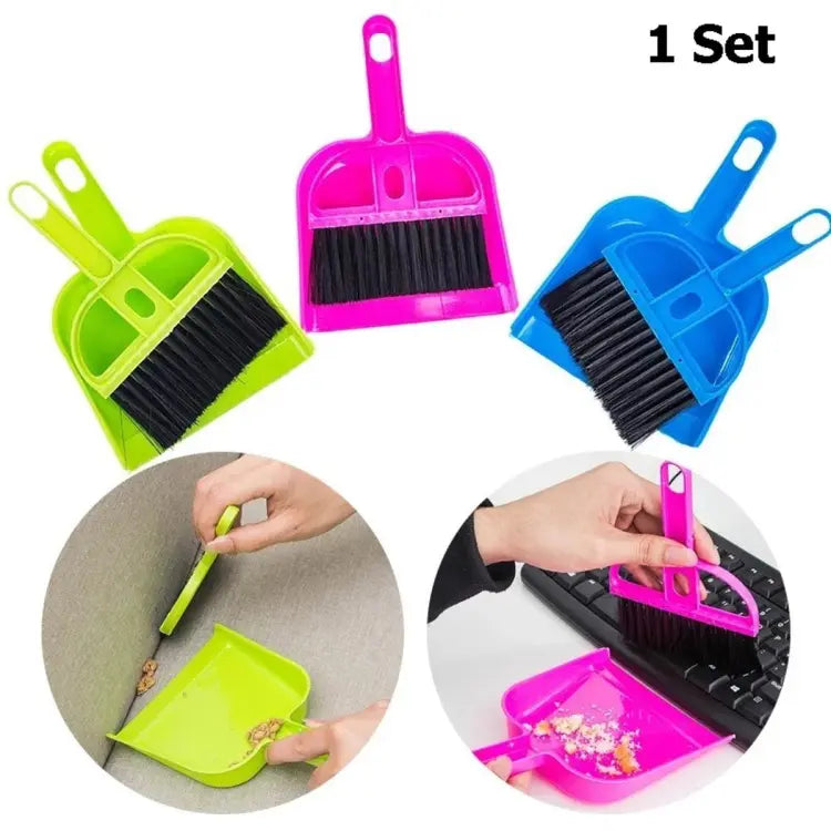 Mini Desktop Sweep Cleaning Brush Small Broom Dustpan Cute Little Broom Suit