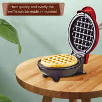 Mini Waffle Maker Breakfast Machine Non Stick Easy Clean (random color )