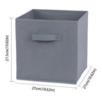 Foldable Canvas Storage Box (Random Color)