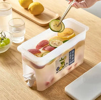 3.5Ltr Cooler Water Bottle Container For Kitchen SPACE-SAVING Cold Kettle with Faucet