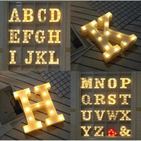 1pcs LED Alphabet Battery Operated All Led Letter A TO Z For Night Lights Wedding Birthday Party For Room and Decoration Using Without Electricity - D
