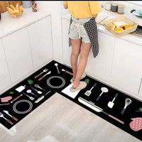 Antislip mats pack of 2pcs (Random Design)size:40*120&40*60cm