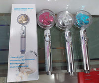 Pressurized Shower Head Turbine Shower Accessories One Piece Water Stop(random color)