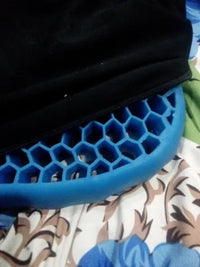 (With black cover) - Non Slip Egg Sitter Gel Seat Cushion Soft Sitting Support Pad Cushion for Car and Office Chair Seat Pads Breathable Honeycomb Bike seat foam