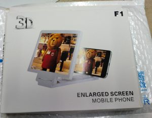 8 Inch 3D Mobile Phone Screen Magnifier HD Video Amplifier Stand Bracket with Movie Game Magnifying Folding Phone Desk Holder