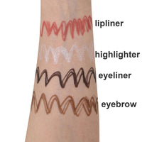 Multi-effect 4 In 1 Eyeliner Eyebrow Pencil Contour Pen Long Lasting Waterproof for girls, eyeliner lipstick highlighter brow liner all in one (Random Color)