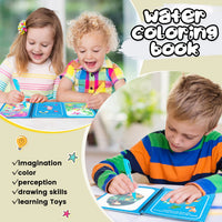 Magic Water Book Painting Drawing Coloring Board Book Doodle & Magic Water Pen(random book )