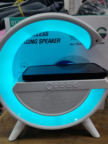 G Shaped RGB Light Table Lamp With Wireless Charger