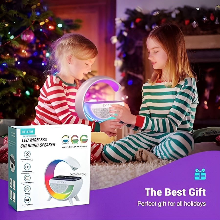 G Shaped RGB Light Table Lamp With Wireless Charger