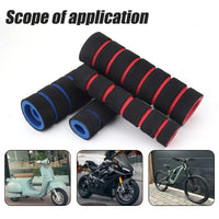 4pcs/Set Universal Grip Comfort Foam Handle Bar Motorcycle, Bicycle | motorcycle handle foam grip - Blue