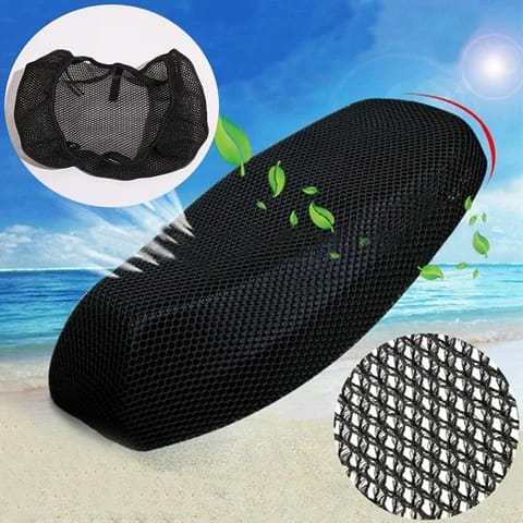 Universal motor bike motorcycle cool mesh 10mm XXL net design seat cover sunscreen cushion bike seat protector sun block heat insulation water rain proof mesh pad for all motorbikes