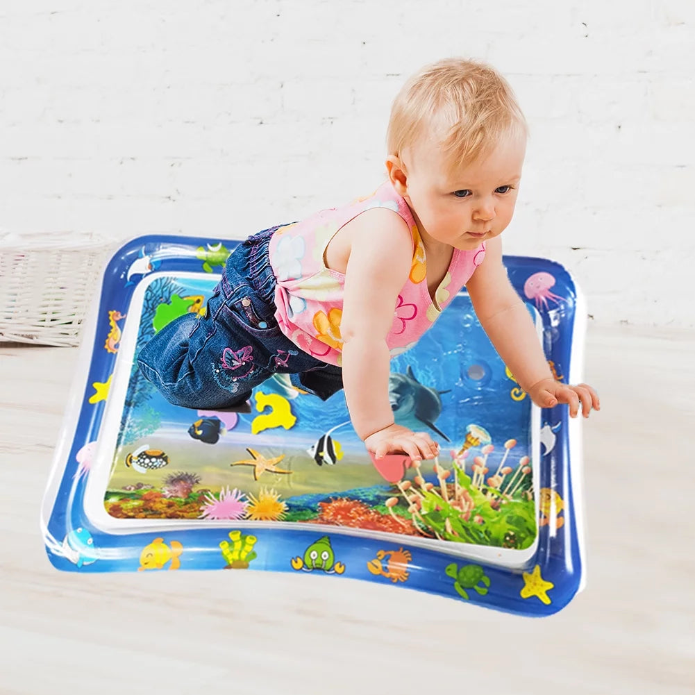Inflatable Leakproof Tummy Time Water Mat for Kids – Safe & Fun Baby Play Mat (Random Color