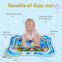 Inflatable Leakproof Tummy Time Water Mat for Kids – Safe & Fun Baby Play Mat (Random Color