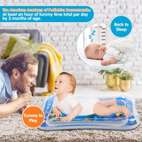 Inflatable Leakproof Tummy Time Water Mat for Kids – Safe & Fun Baby Play Mat (Random Color