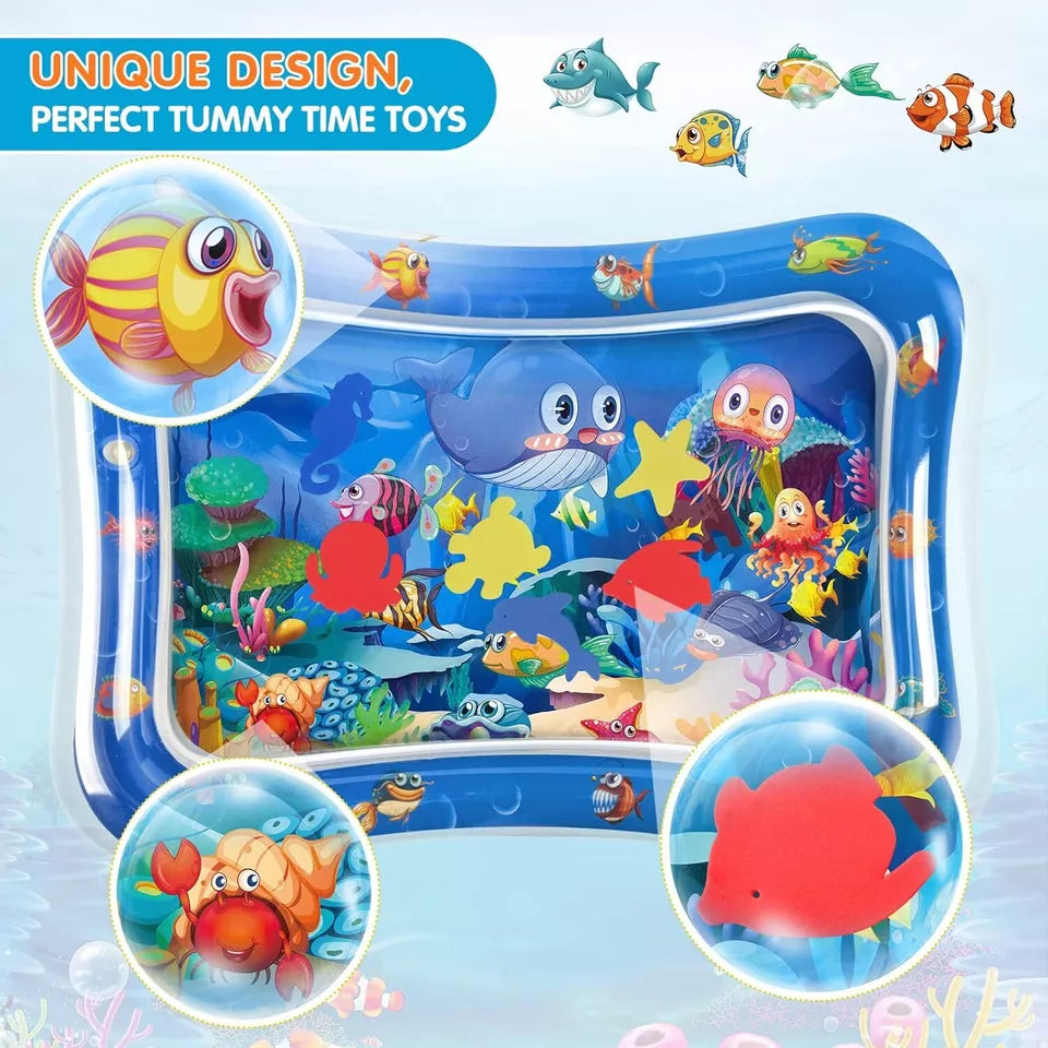 Inflatable Leakproof Tummy Time Water Mat for Kids – Safe & Fun Baby Play Mat (Random Color
