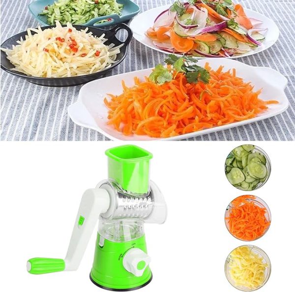 TableTop Drum Grater | Manual Vegetable Cutter Slicer & Grater | Multi-Functional Kitchen Gadget - High Quality (Random Color)