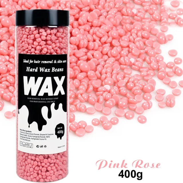 400g Depilatory Wax Beans for Hair Removal Hard Wax Pellet for Wax Warmer Hot Film Painless (random color)